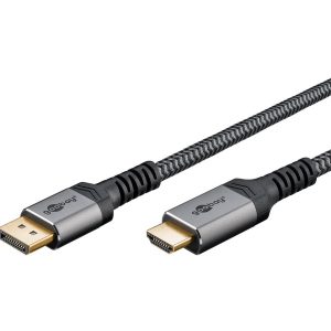 Goobay DisplayPort to HDMI 1m Gråt
