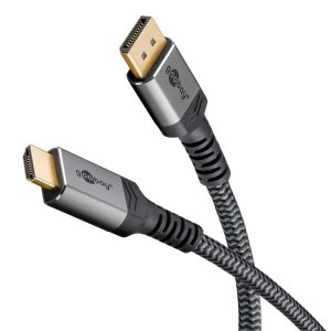 Goobay DisplayPort 1.2 til HDMI 2.0 Adapter 4K 60Hz 5 m Sølv