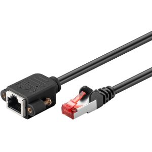Goobay CAT 6 S/FTP CU Forlængerkabel 0.5m Sort