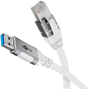 Goobay USB 3.0 til RJ45 netværksadapter 10 m CAT6 1 Gbit/s Hvid
