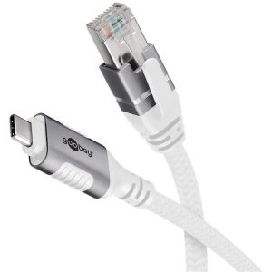 Goobay USB-C 3.1 til RJ45 netværksadapter 7,5 m CAT6 1 Gbit/s Hvid