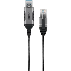 Goobay 74384 USB 3.0 type A to RJ45 3 m Black