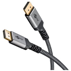 goobay 20 pin DisplayPort han -> 20 pin DisplayPort han 3 m Grå