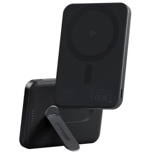 empower by PanzerGlass Powerbank m. Spin Stand trådløs opladning 5000mAh Space Black