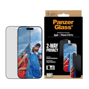 PanzerGlass 2-Way Privacy Skærmbeskytter til iPhone 17 / iPhone 16 Pro