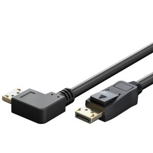 Goobay DisplayPort 2.1 Kabel Højre vinklet 8K 144Hz 5 m