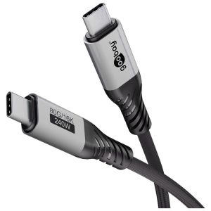goobay USB4 Type-C kabel 1m Sort Grå