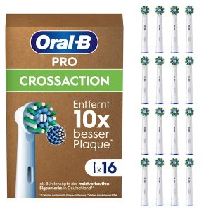 Oral-B Pro Cross Action Børstehoveder Hvid, 16 stk.