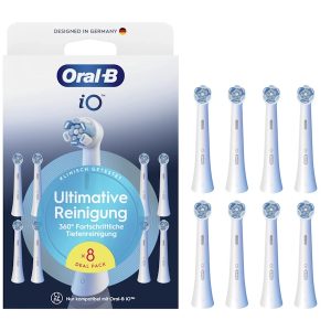 Oral-B iO Ultimate Clean Børstehoveder Hvid, 8 stk.
