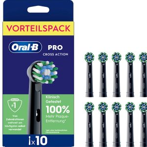 Oral-B Pro CrossAction Børstehoveder Sort, 10 stk.