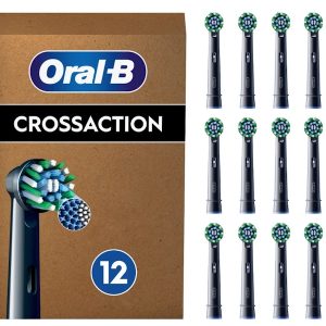 Oral-B Pro CrossAction Børstehoveder Sort, 12 stk.