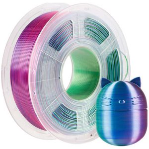 Anycubic PLA Silk Tri PLA-filament 1.75mm Blå, Grøn Og Lilla AHSC14-103