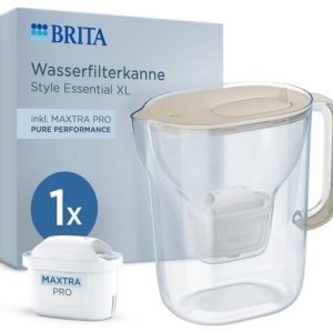 BRITA Style Essential XL Vandfilterkande 3.6L Hvid + Maxtra Pro PP Sand