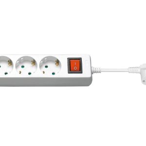 goobay Stikdåse 3-stik Hvid 1.5m