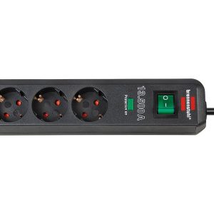 brennenstuhl Eco-Line Strømstødsbeskytter 3-stik 16A Sort