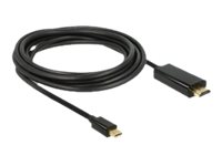 Delock Videoadapterkabel 3m Sort