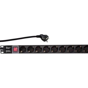 LogiLink Strømfordelingsenhed 9-stik 16A Sort