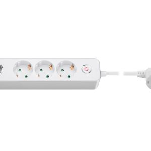 goobay Stikdåse 3-stik 16A Hvid 1.5m