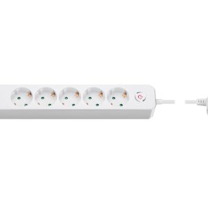 goobay Stikdåse 5-stik 16A Hvid 1.5m