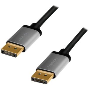 LogiLink DisplayPort kabel 3m Sort Grå